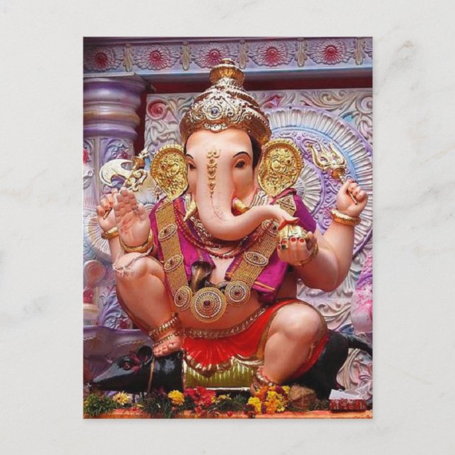 Cartão Postal Ganesha Ganesha Hindu Índia Asiático Deus Elefante (Frente)
