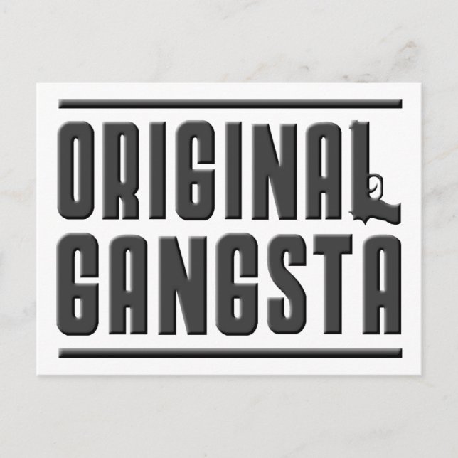 Cartão Postal Gangsta Original (Frente)