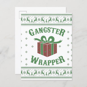 Cartão Postal Gangster Wrapper Ugly Sweater