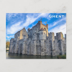 Cartão Postal Gante Bélgica Flandres Castelo Viagem Foto