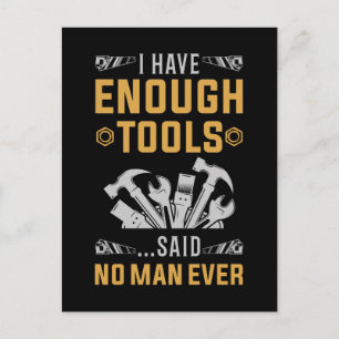 Cartão Postal Garage Tools Funny Workshop Joke