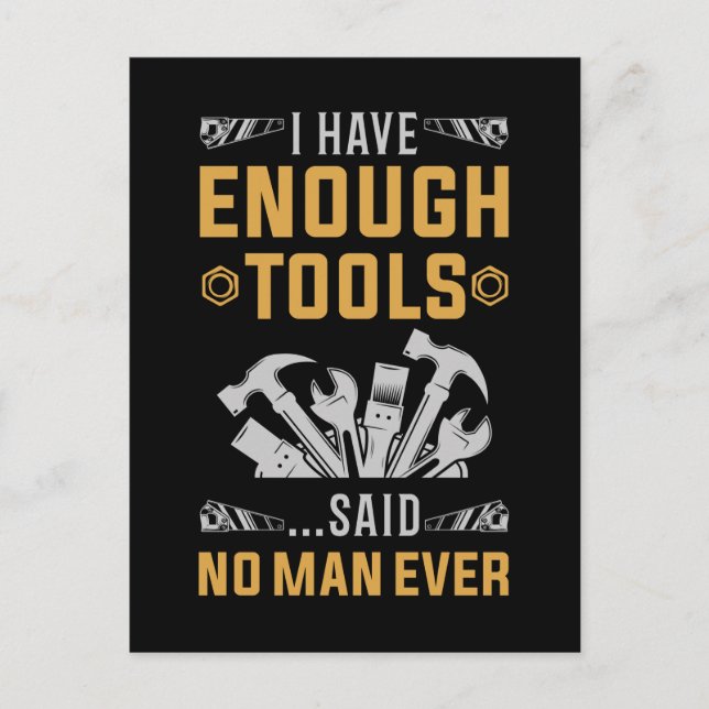Cartão Postal Garage Tools Funny Workshop Joke (Frente)