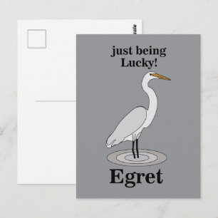 Cartão Postal Garça Ave Sortuda
