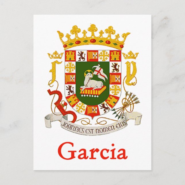 Cartão Postal Garcia Shield de Porto Rico (Frente)