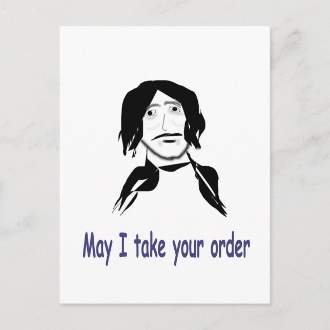 Cartão Postal garçom (Frente)
