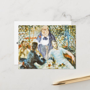 Cartão Postal Garçom na Festa de Iatismo (Renoir)