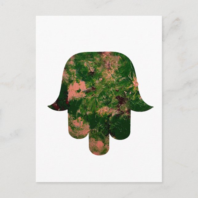 Cartão Postal Garden Hamsa Balloon Painting Studio Art  (Frente)