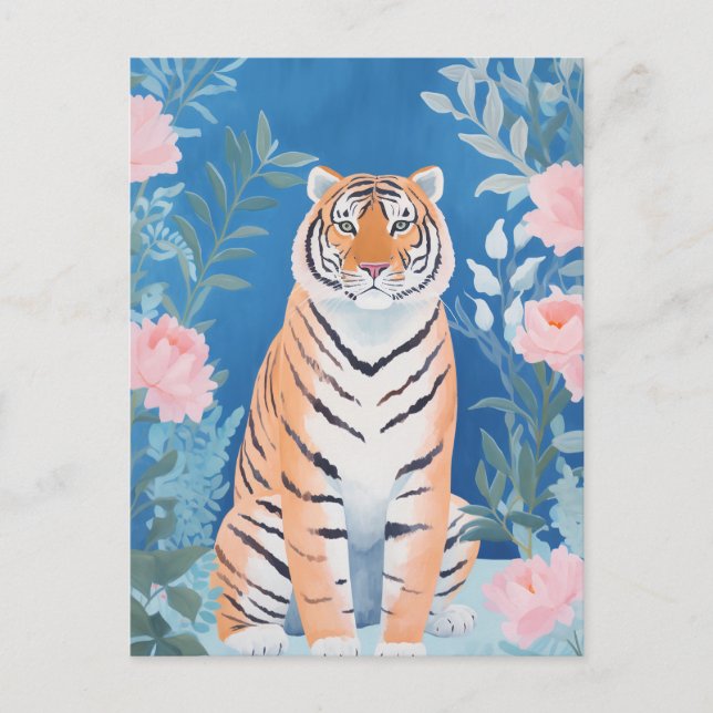Cartão Postal Garden Tiger (Frente)