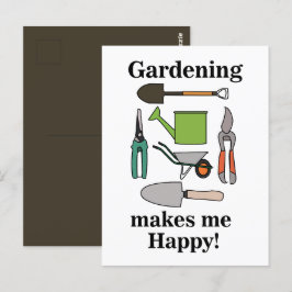 Cartão Postal Gardening Tools