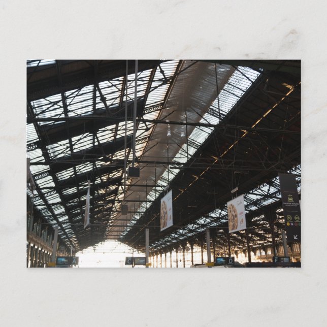 Cartão Postal Gare de Lyon Main Hall - Estação de Trem, Paris (Frente)