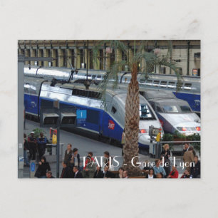 Cartão Postal Gare de Lyon. Paris, França