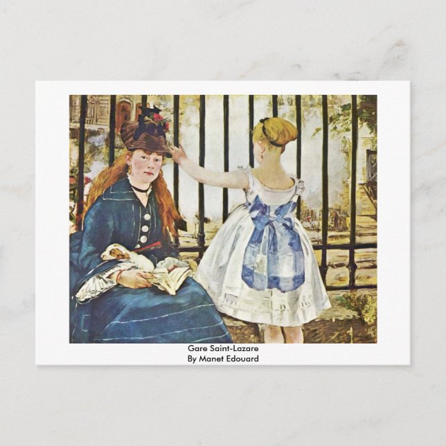 Cartão Postal Gare Santo-Lazare Por Manet Edouard (Frente)