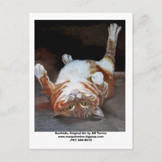 Cartão Postal Garfelda, Garfelda, Arte Original por AM Torrezww.