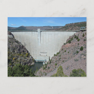Cartão Postal Garganta de chamas fotográfico de barragem cênti
