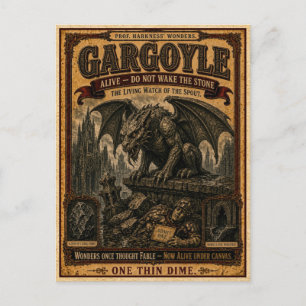 Cartão Postal Gárgula, Monstro de Circo Antigo