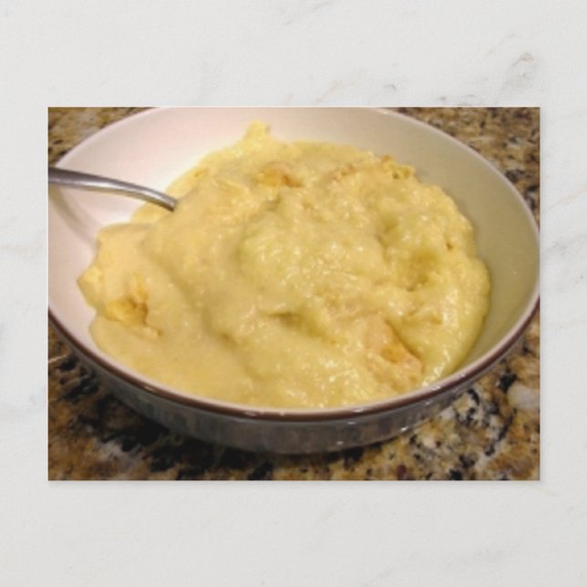 Cartão Postal Garlic and Cheese Grits Recipe (Frente)