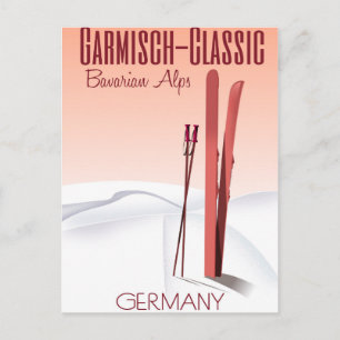 Cartão Postal Garmisch Clássico, poster de Esqui Alps Bávaro