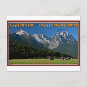 Cartão Postal Garmisch - O Zugspitze e o Alpspitze
