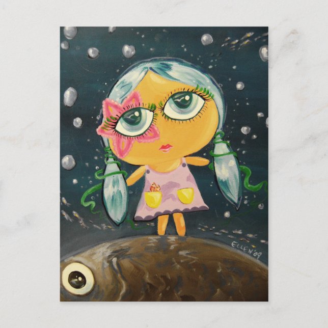 Cartão Postal Garota Bonita - Garota Do Mar (Frente)