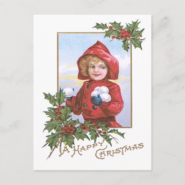 Cartão Postal Garota Bonita Snowball Holly (Frente)