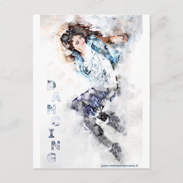 Cartão Postal Garota dançante (Frente)