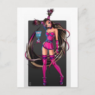 Cartão Postal Garota de Anime de Ficção Científica Nikki