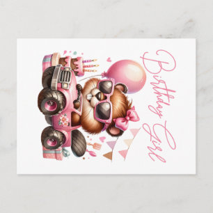 CARTÃO POSTAL GAROTA DE ANIVERSÁRIO - VESTIDO NUM CAMINHÃO DE MO
