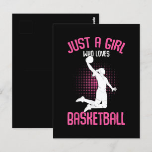 Cartão Postal Garota de Basquete Mulheres