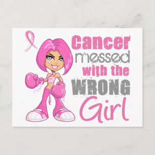 Cartão Postal Garota de Combate do Cancer 1