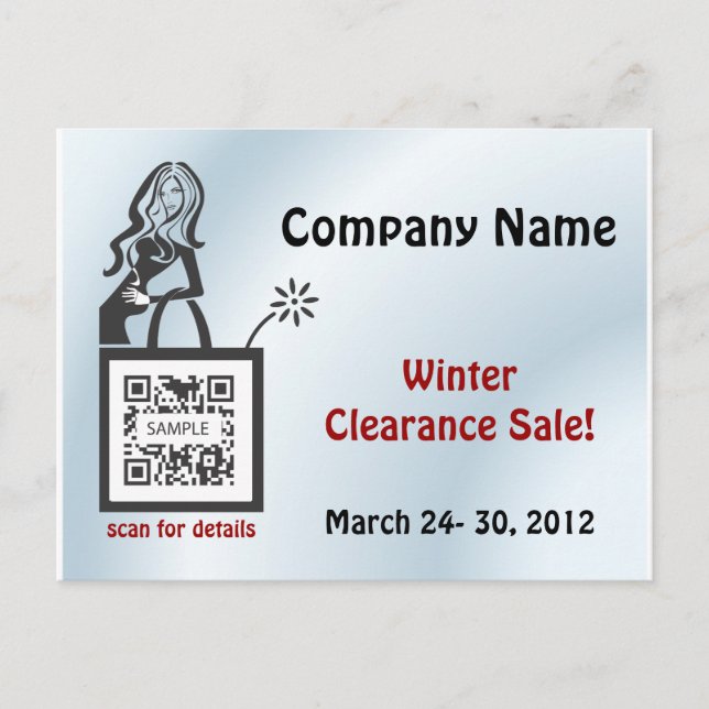 Cartão Postal Garota de Compro de Modelo de Cartão-Postal (Frente)