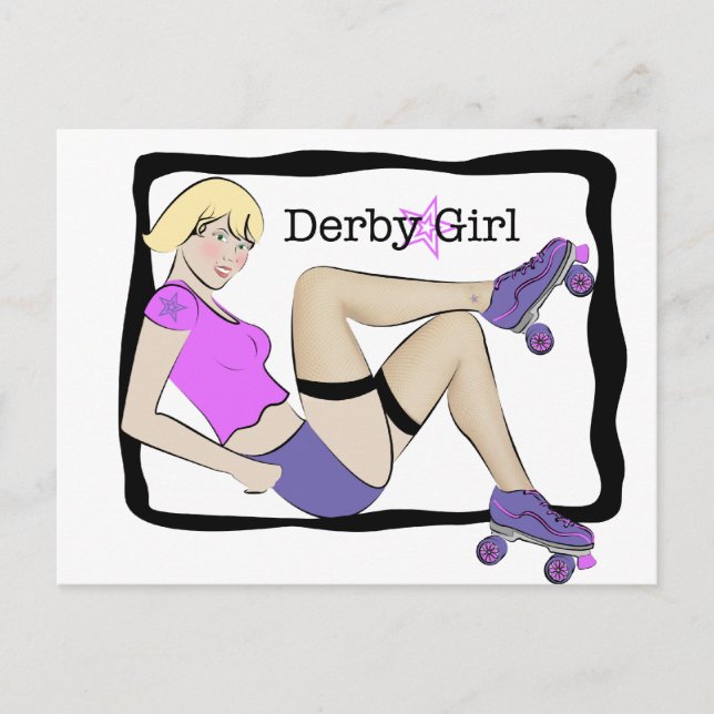 Cartão Postal Garota de Derby (Frente)