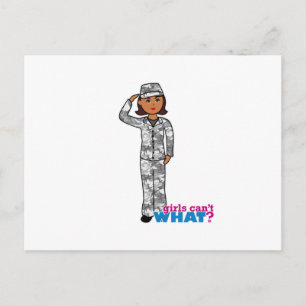 Cartão Postal Garota do Exército Urbano