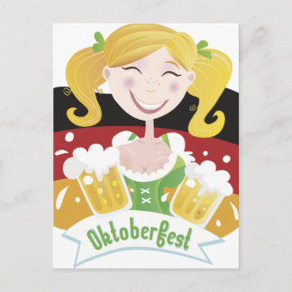 Cartão Postal Garota do Oktoberfest