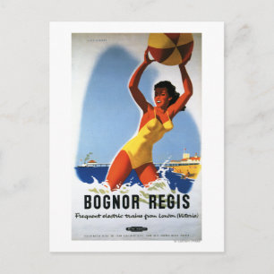 Cartão Postal Garota dos Caminhos de Ferro Britânica e Poster d