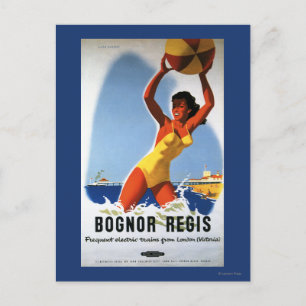 Cartão Postal Garota dos Caminhos de Ferro Britânica e Poster de