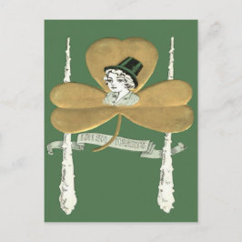 Cartão Postal Garota Dourada Shamrock Shillelagh