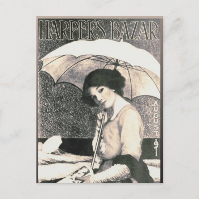 Cartão Postal Garota Gibson com Cobrir da revista Umbrella 1911 (Frente)