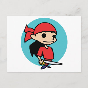 Cartão Postal Garota Pirata