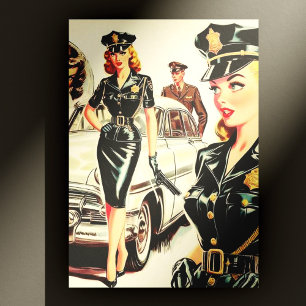 Cartão Postal Garota-Polpa Retro