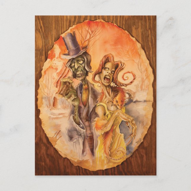 Cartão Postal Garota Zombie (Frente)