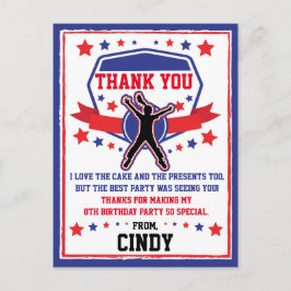 Cartão Postal Garotas Ninja Warrior Obrigada