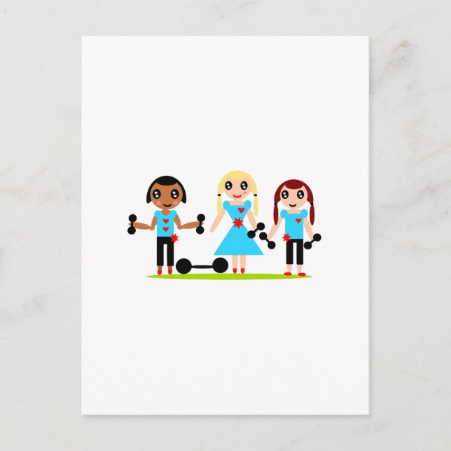 Cartão Postal Garotas podem levantar (Frente)