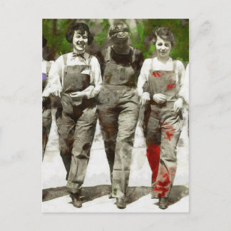 Cartão Postal Garotas Vintage - Arte Divertida e Feminista