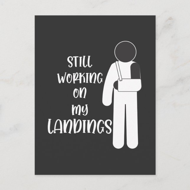 Cartão Postal Garoto Acrobata de Braço Quebrado Se Recuperando (Frente)