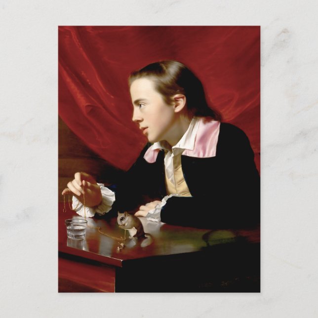 Cartão Postal Garoto com esquilo (Frente)