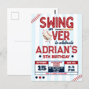 Cartão Postal Garoto de aniversário de beisebol