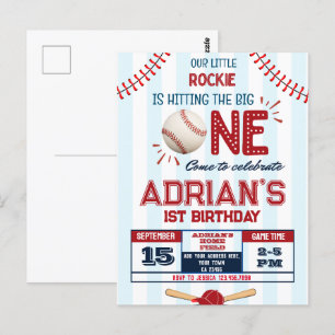 Cartão Postal Garoto de aniversário de beisebol