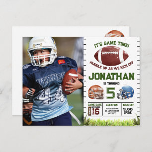 Cartão Postal Garoto de aniversário de futebol