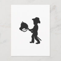 Garoto Jogando Cowboy - Escolha a cor de fundo