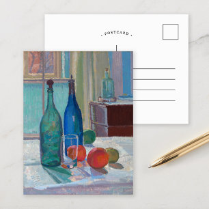 Cartão Postal Garrafa Azul e Verde e Laranjas   Spencer Gore
